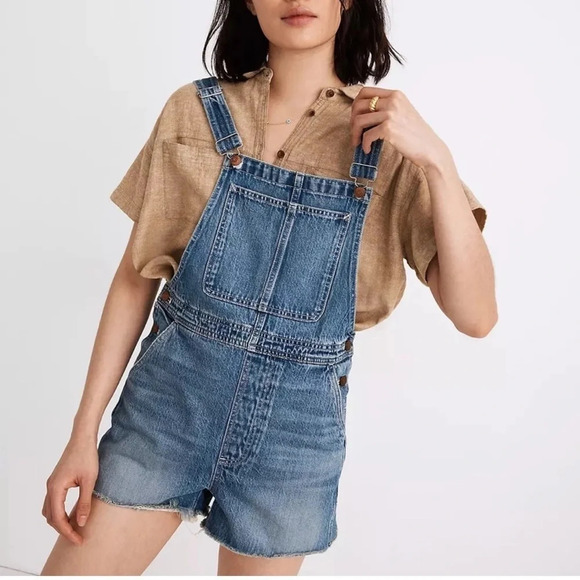 Madewell Adirondack Short Overalls - Picture 1 of 13